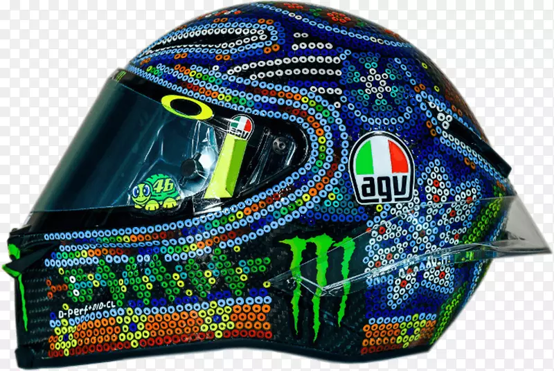 2018年摩托GP季节摩托车头盔Movistar Yamaha MotoGP Sepang区AGV-Valentino Rossi 2018