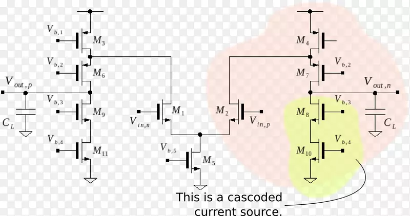共栅MOSFET放大器电子电路混合信号集成电路