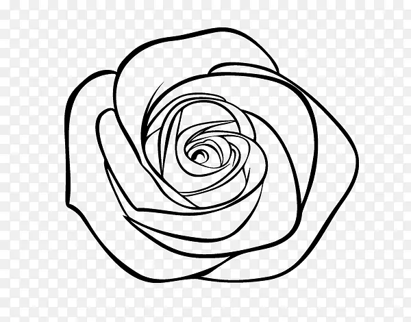玫瑰剪贴画.玫瑰轮廓