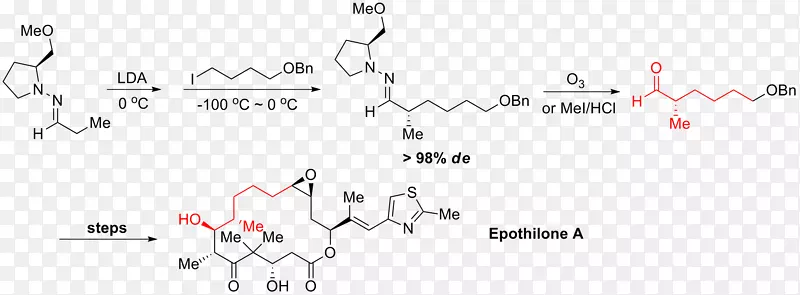 Enderssamp/斜腙-烷基化反应手性辅助不对称碳