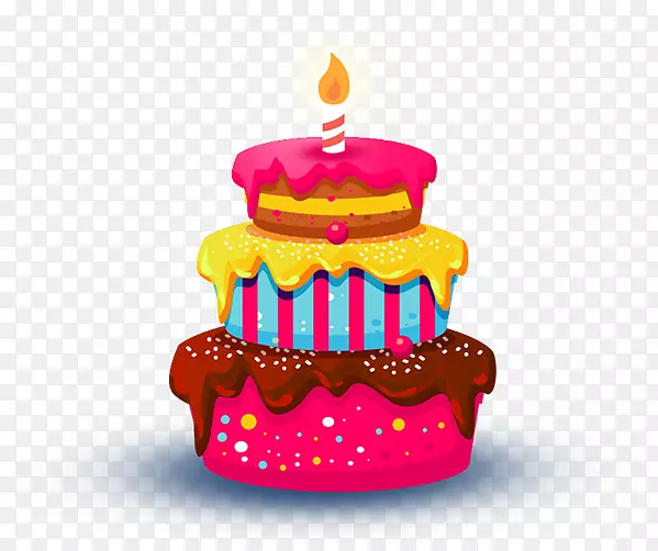 生日蛋糕托层蛋糕粉彩蛋糕