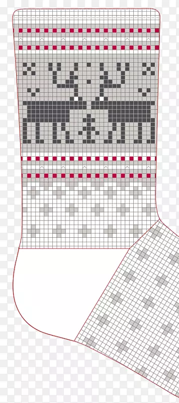 线点图案-圣诞袜型