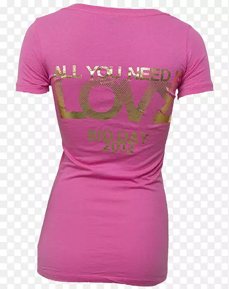 t恤袖领粉色m-你所需要的只是爱