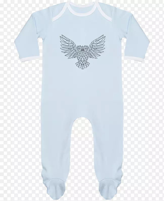 t恤睡衣婴儿和蹒跚学步的婴儿围裙一件婴儿围裙-蓝色几何