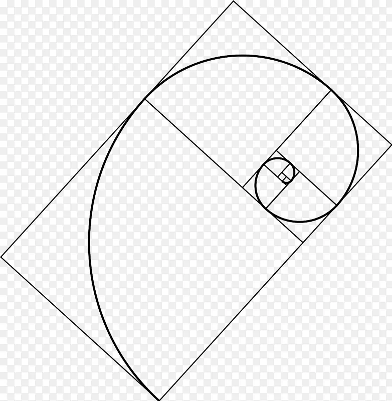金螺旋矩形图案-斐波纳契螺旋