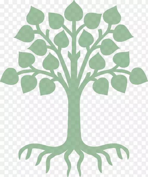 植物茎、花、谱系、剪贴画、树、根
