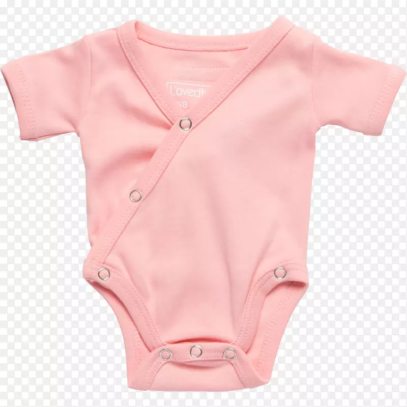 婴儿及幼童一件袖子肩部粉红色m体装珊瑚石