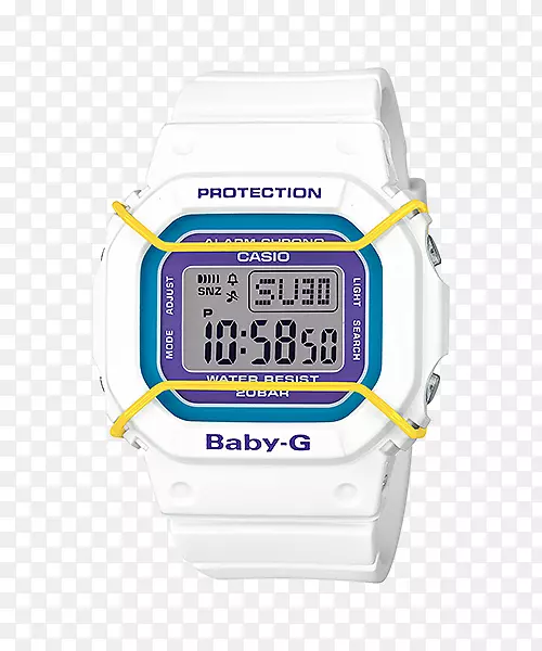 G-冲击卡西欧手表白色防水标志-手表