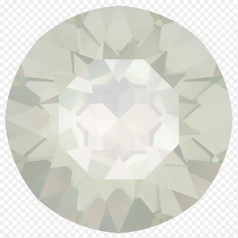 乳白色施华洛世奇仿宝石及莱茵石水晶宝石