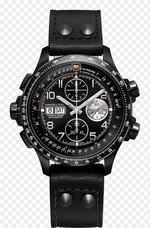 汉密尔顿男士卡其布航空x风自动计时表汉密尔顿手表公司自动手表
