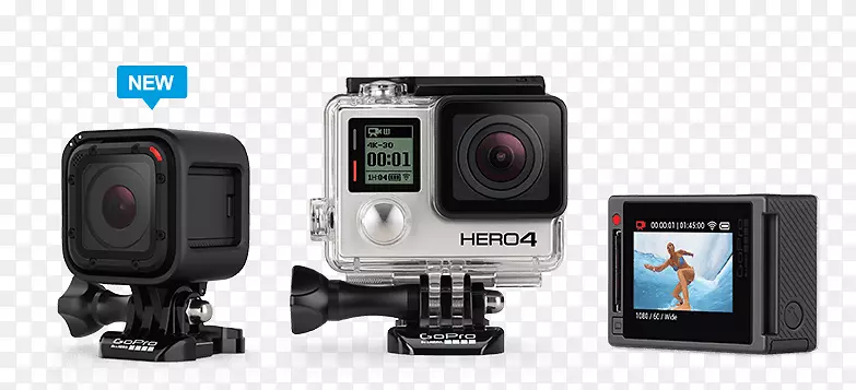 GoPro Hero4黑色版GoPro Hero4银色版GoPro英雄+液晶相机-GoPro