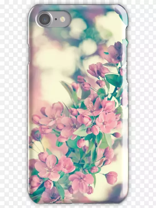 花卉图案，花瓣，手机配件，开花植物-红色樱花