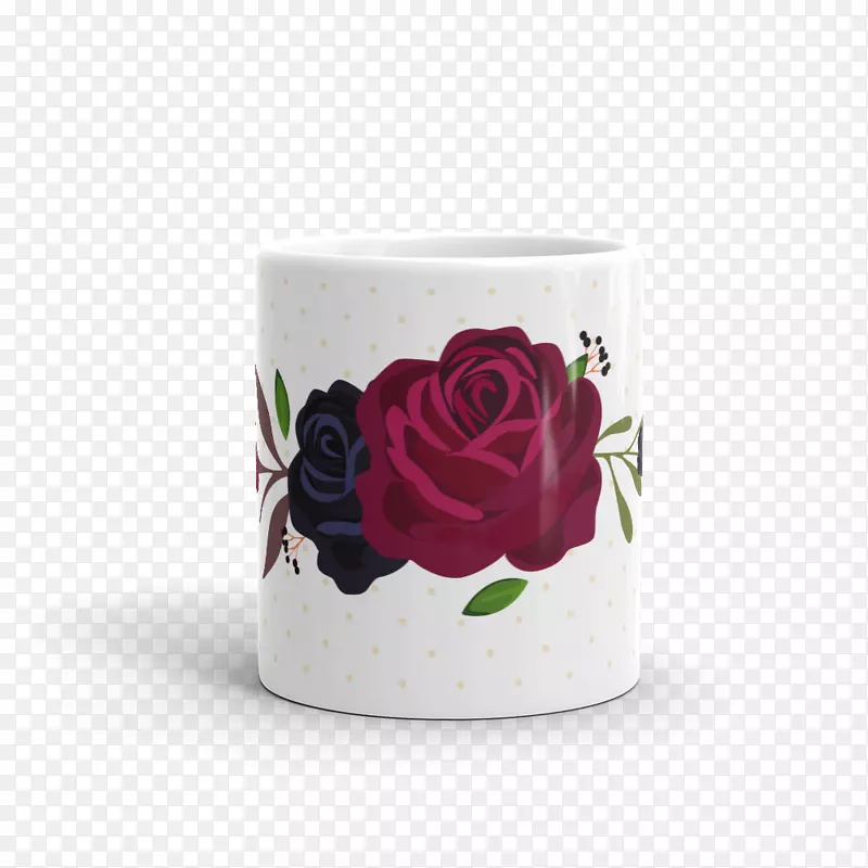 酒杯玫瑰花陶瓷完美杯