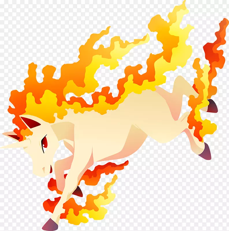 Pokémon Rapidash Ponyta DeviantArt-Instagram素描