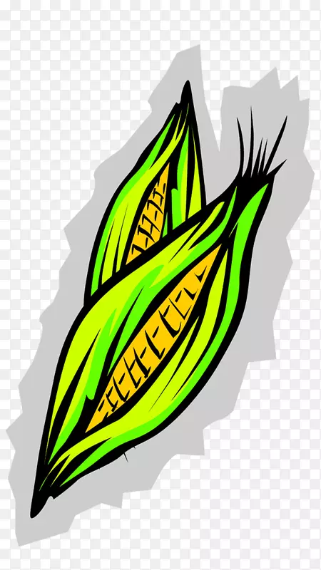 玉米上的玉米夹艺术-淀粉食品剪贴画