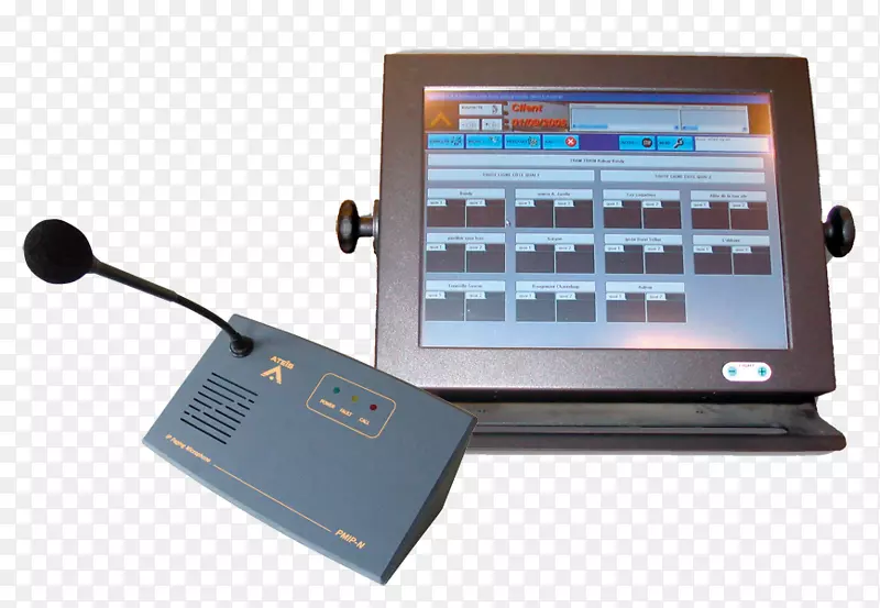 公共广播系统麦克风ip上的音频计算机软件.麦克风