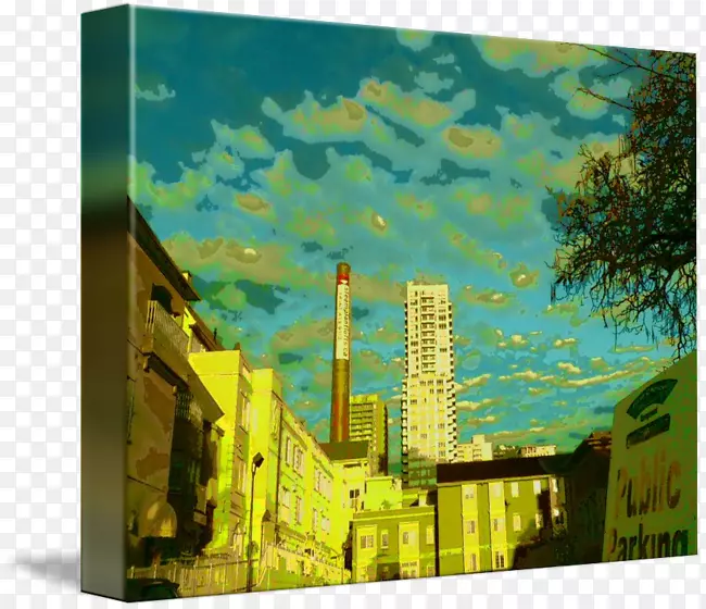 画山水-城市天空