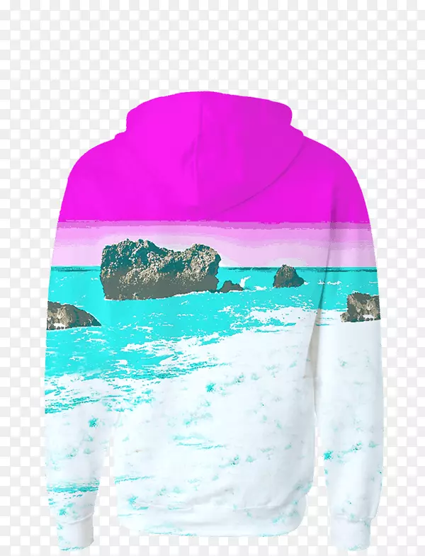 连帽衫袖，服装拉链-水彩画梦