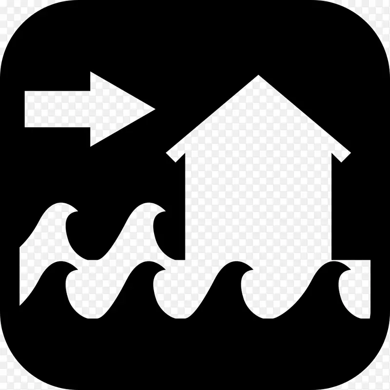 洪水计算机图标风险泛滥