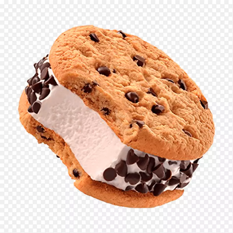 巧克力冰淇淋巧克力薄饼冰淇淋三明治-冰淇淋