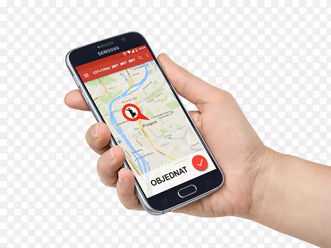 模拟响应web设计用户界面移动电话-出租车应用程序