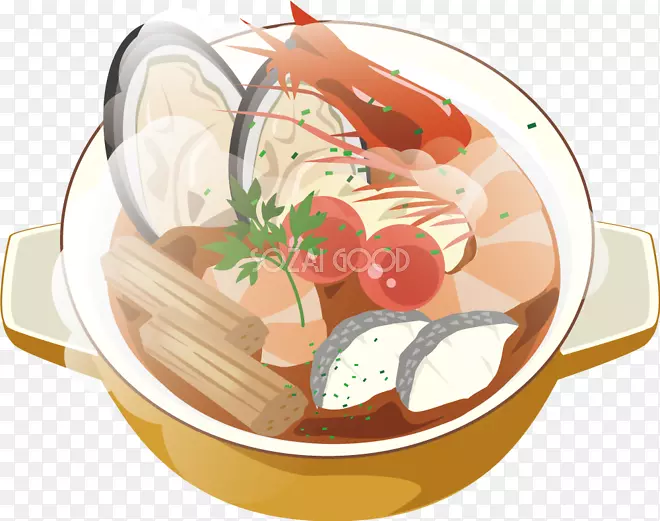 海鲜鱿鱼作为食物马拉唐肉汤菜海鲜素描