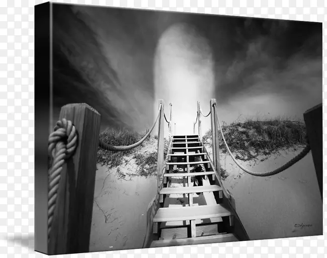 黑白摄影意象-天堂楼梯