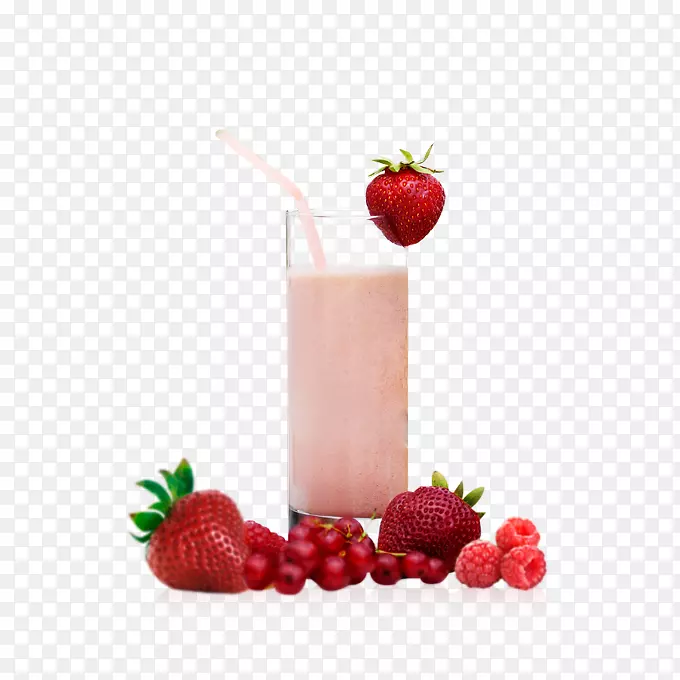 草莓汁不含酒精饮料奶昔草莓饮料