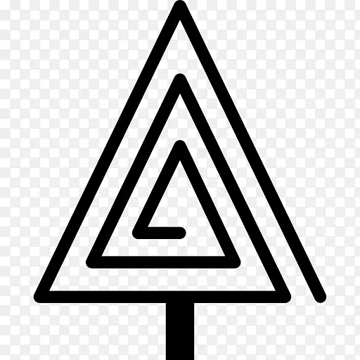 螺旋三角形形状树符号-三角形