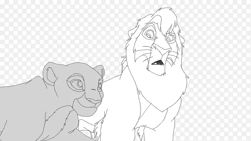 狮子猫画耳朵素描-狮子