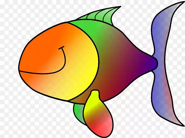 咸水鱼热带鱼剪贴画-彩虹鱼