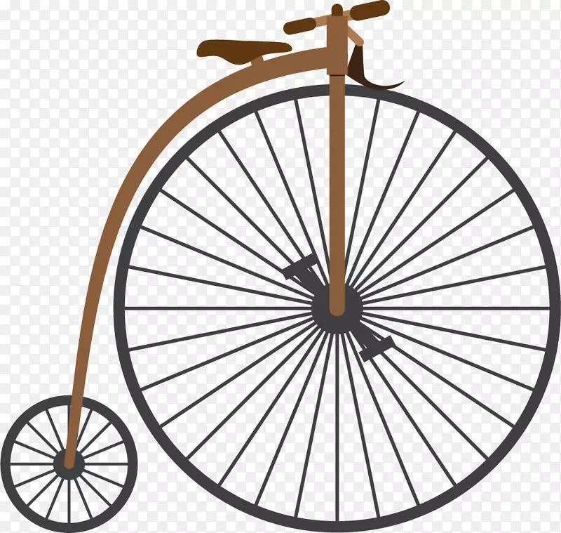 小钱自行车车轮大车轮夹子艺术-自行车