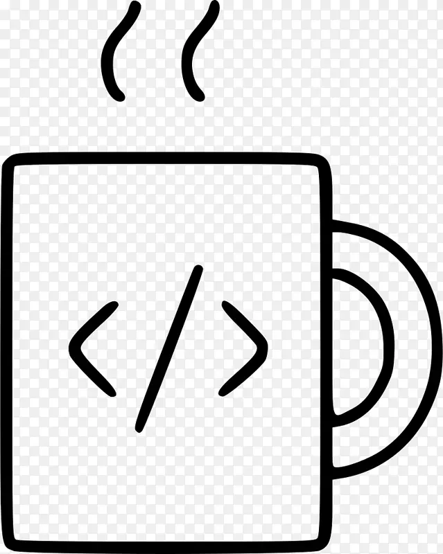 咖啡杯电脑图标程序员剪辑艺术咖啡