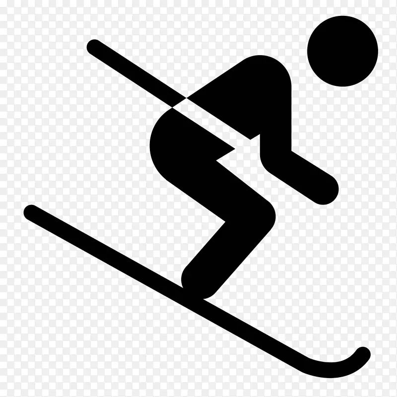 高山滑雪电脑图标运动滑雪