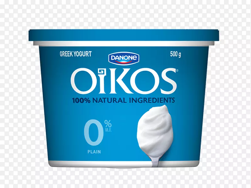希腊酸奶，希腊菜，达能营养食品标签-纯酸奶