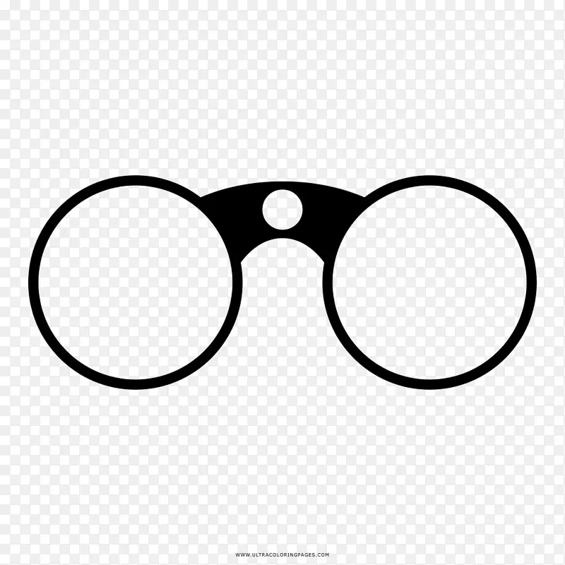 眼镜黑白素描本双筒望远镜眼镜
