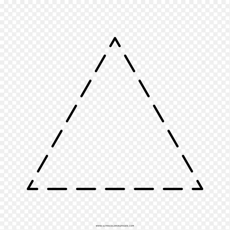 着色书绘制三角形黑白页三角