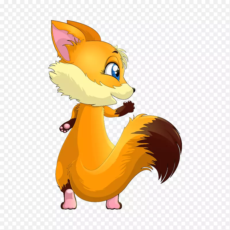 红狐北极狐画-狐狸