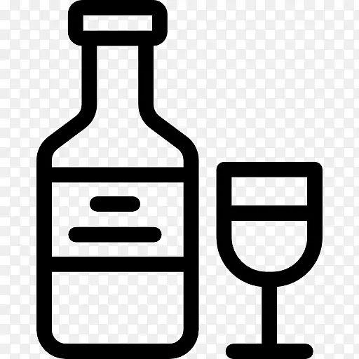 蒸馏饮料酒精饮料电脑图标.葡萄酒