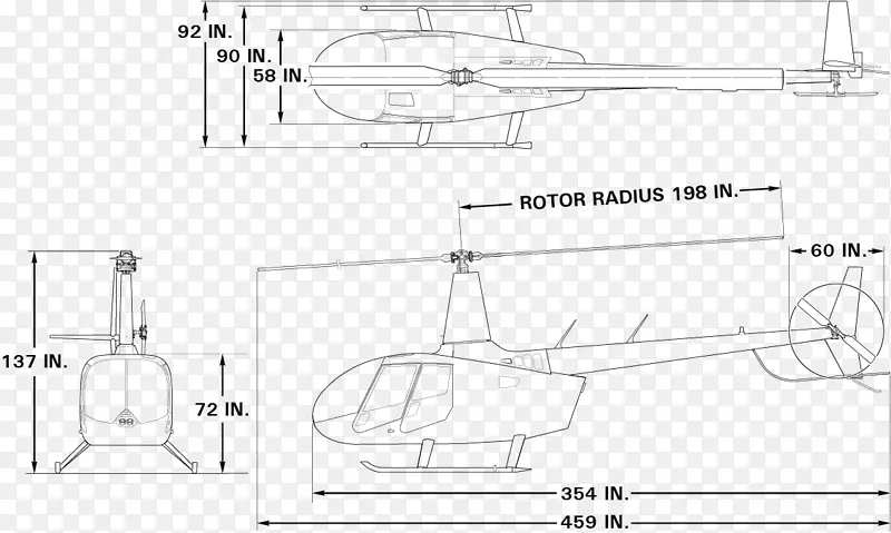 鲁滨逊R66鲁滨逊R44鲁滨逊R22直升机技术图纸-直升机