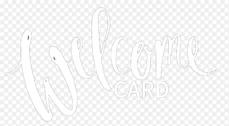 徽标书法素描-欢迎卡
