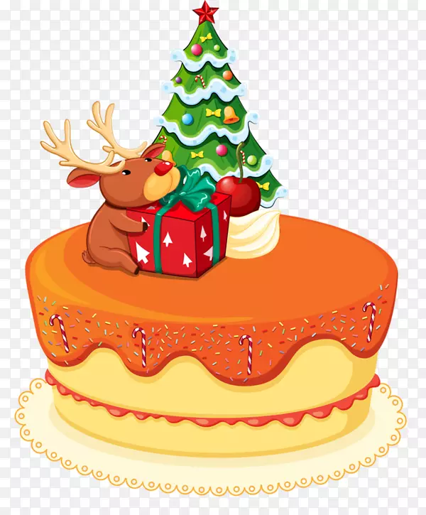 圣诞蛋糕生日蛋糕圣诞老人-圣诞节