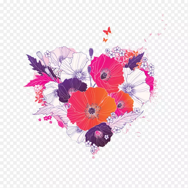 花卉设计-邮票爱