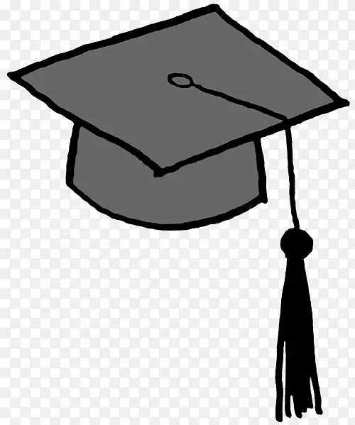 毕业典礼广场学术帽剪贴画-毕业帽