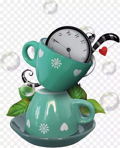 咖啡杯水壶剪贴画-艾丽斯茶