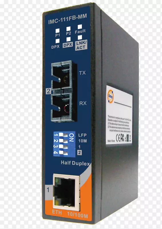断路器光纤介质转换器以太网光纤100 BASE-FX-imc