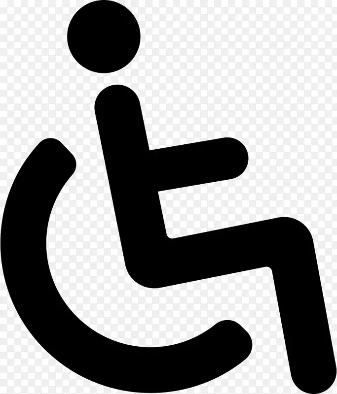 残疾标志无障碍轮椅电脑图标-轮椅
