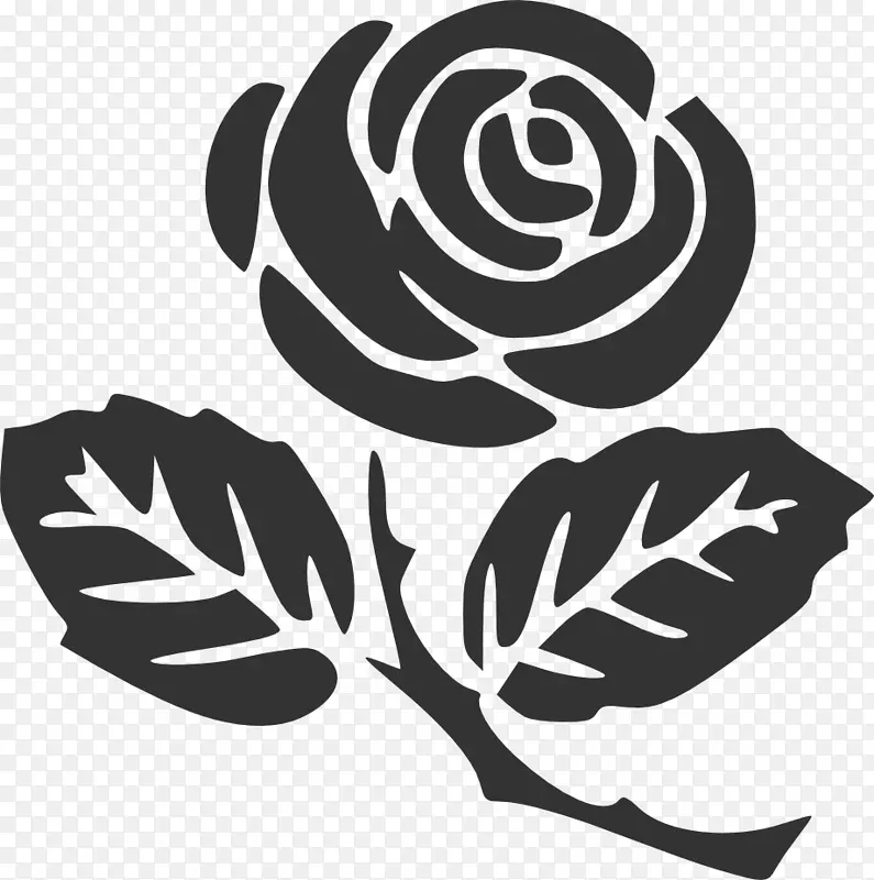 黑色玫瑰剪贴画-玫瑰