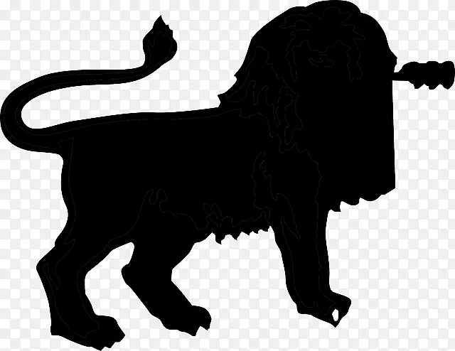 狮子虎猫科美洲狮-非洲剪影
