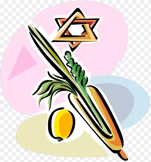 Sukkot lulav sukkkah犹太教剪贴画-犹太教